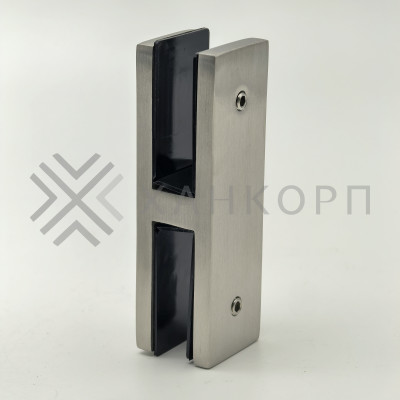 Крепление FKK-204, 98х30 мм стекло-стекло 180°, нержавейка/матовый