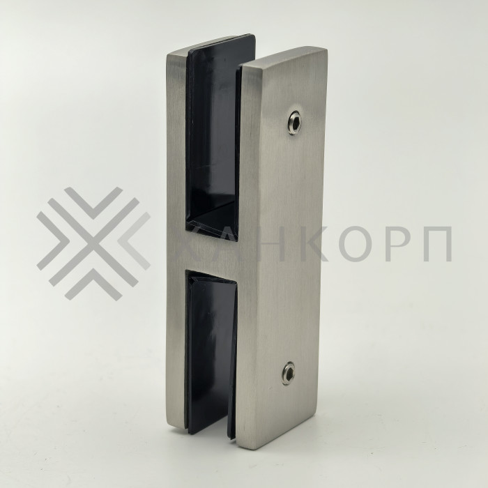 Крепление FKK-204, 98х30 мм стекло-стекло 180°, нержавейка/матовый