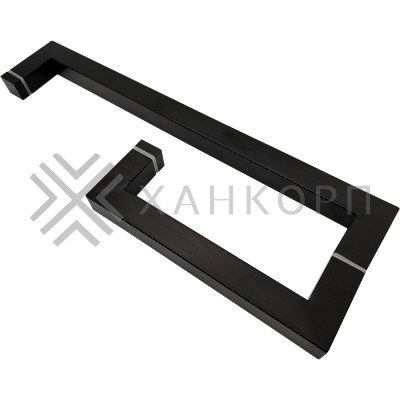 Ручка скоба FDR-72, 25x25x200x400х1.0 мм, нержавейка/черный