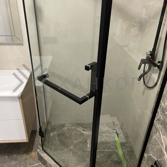 Ручка скоба FDR-72, 25x25x200x400х1.0 мм, нержавейка/черный