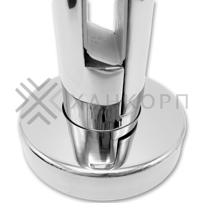 Стеклодержатель FOS-04 напольный 105x190 мм со сверлением, нержавейка/полированный