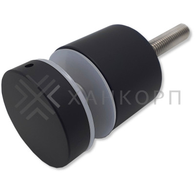 Стеклодержатель FKK-42, 10х30 мм Ø40 мм М10x1.5 для стекла, нержавейка/черный