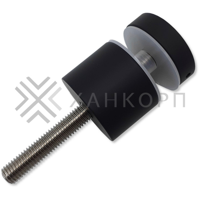 Стеклодержатель FKK-42, 10х30 мм Ø40 мм М10x1.5 для стекла, нержавейка/черный