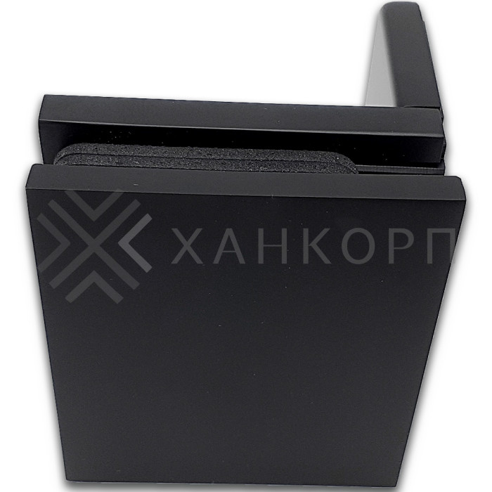 Коннектор Пегас FDK-105, 56х50 мм стена-стекло 90° латунь/черный