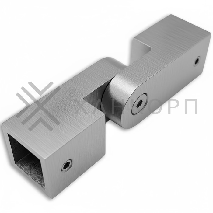 Соединитель FDC-57 трубы 15х15 регулируемый 90°-180°, нержавейка/матовый