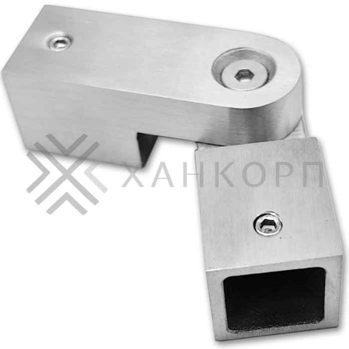 Соединитель FDC-57 трубы 15х15 регулируемый 90°-180°, нержавейка/матовый