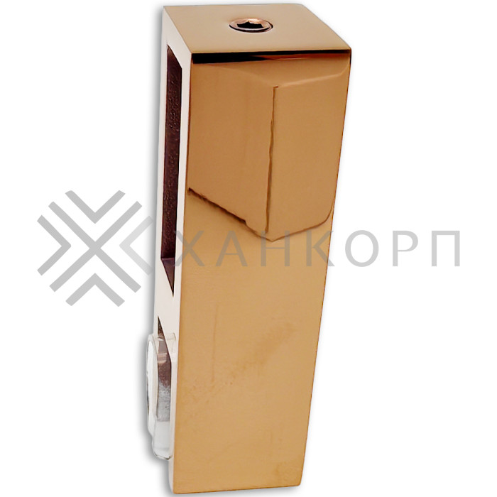 Держатель стекла FDC-31 сквозной 30х10 вертикальный, нержавейка/розовое золото