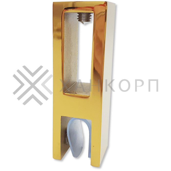 Держатель стекла FDC-31 сквозной 30х10 вертикальный, нержавейка/золото