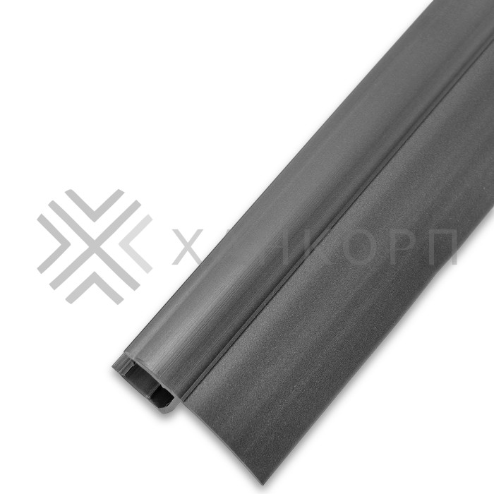 Уплотнитель ПРЕМИУМ Ч-образный серый 2.5 м, ус 18 мм под стекло 8 мм FDPP-412.8