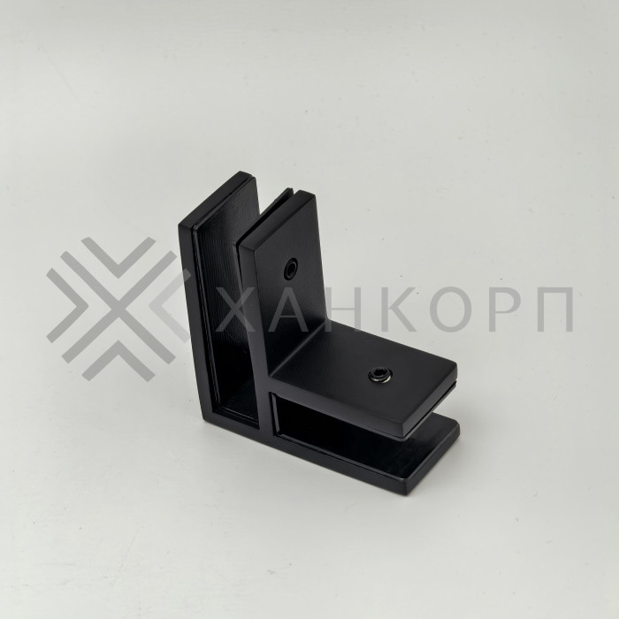 Крепление FKK-205, 70х70х30 мм стекло-стекло 90°, нержавейка/черный