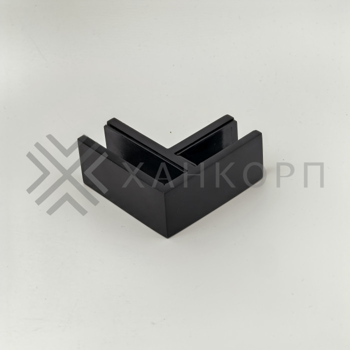 Крепление FKK-205, 70х70х30 мм стекло-стекло 90°, нержавейка/черный