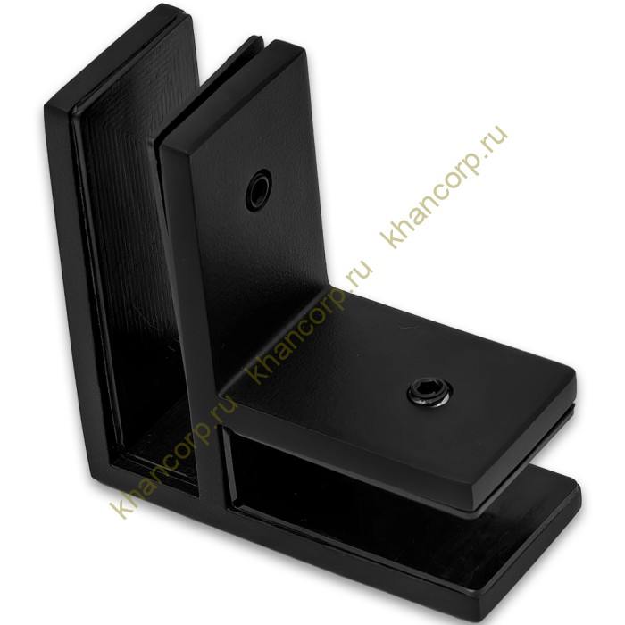 Крепление FKK-205, 70х70х30 мм стекло-стекло 90°, нержавейка/черный