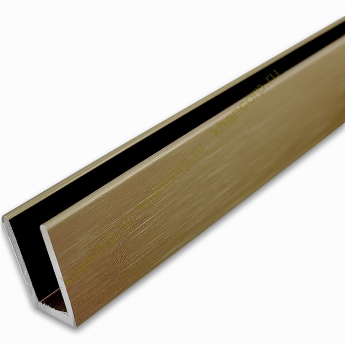 Профиль для стекла FDPA-51.3, 19х12х1,75, длина 3 м, алюминий/бронза 