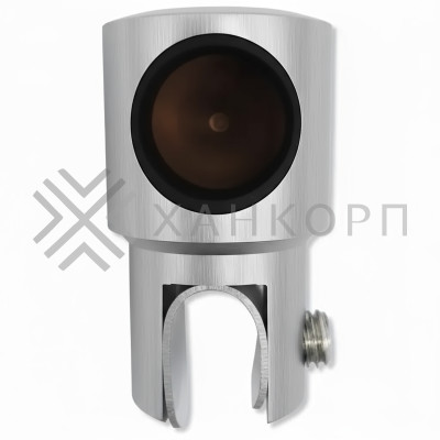 Держатель стекла FDC-12 трубы 19 торцевой 0°-360°, нержавейка/матовый