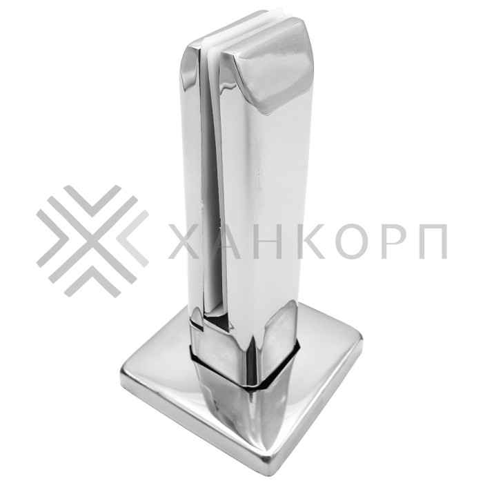 Стойка FOS-05 для стекла напольная 90х190 мм со сверлением, нержавейка/полированный