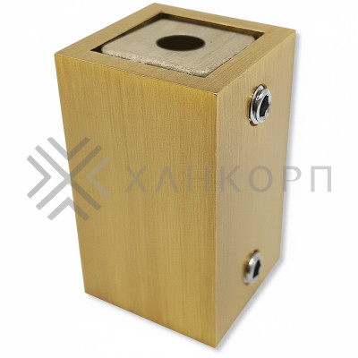 Крепление FDC-60 трубы 15х15 к стене, нержавейка/брашированное золото