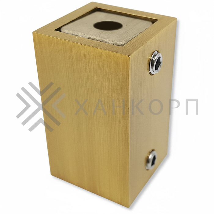 Крепление FDC-60 трубы 15х15 к стене, нержавейка/брашированное золото