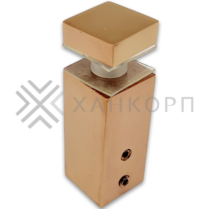 Крепление FDC-54 трубы 15х15 к стеклу, нержавейка/розовое золото