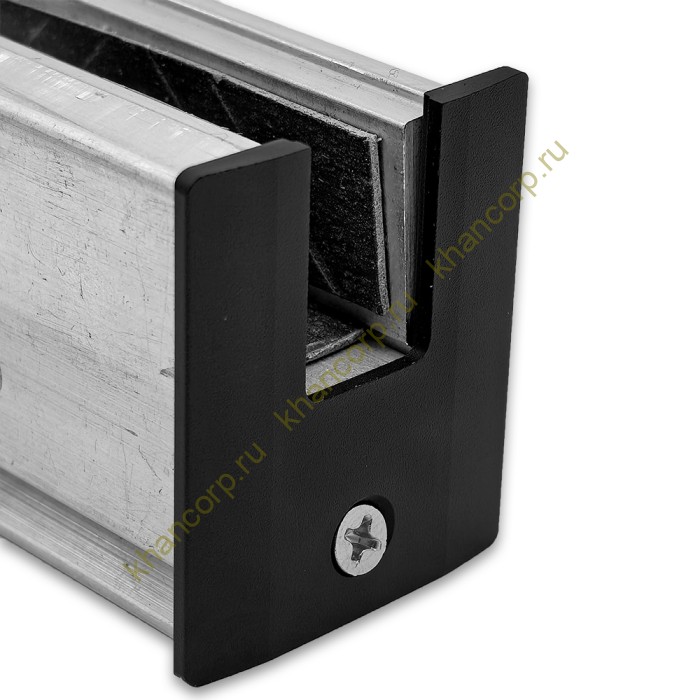 Заглушка торцевая FKP-402 для зажимного профиля, алюминий/черный