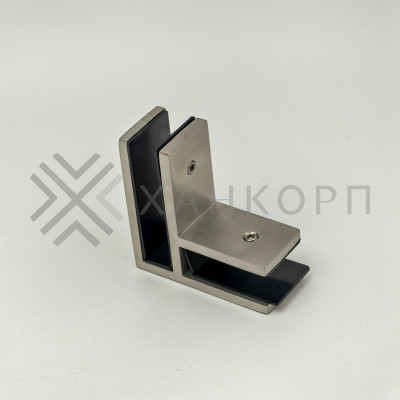 Крепление FKK-205, 70х70х30 мм стекло-стекло 90°, нержавейка/матовый