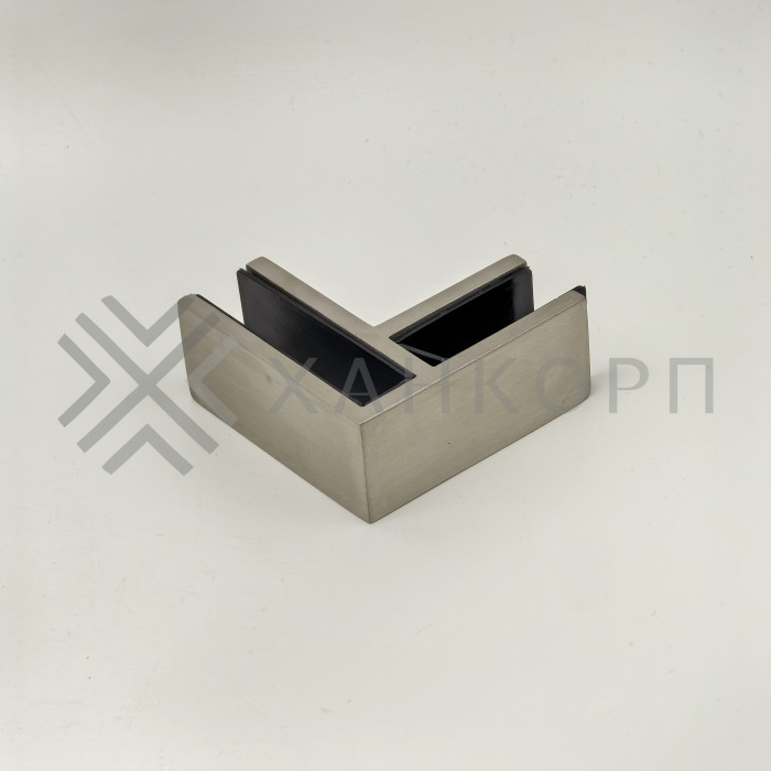 Крепление FKK-205, 70х70х30 мм стекло-стекло 90°, нержавейка/матовый