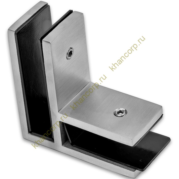Крепление FKK-205, 70х70х30 мм стекло-стекло 90°, нержавейка/матовый