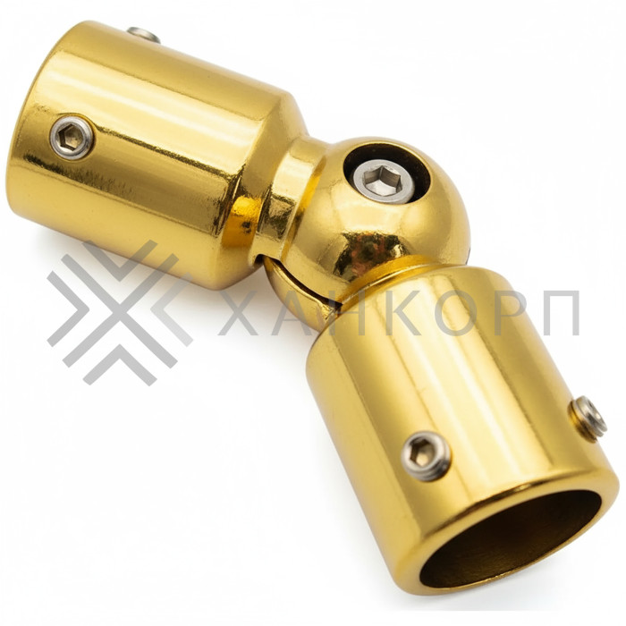 Соединитель FDC-13 трубы 19 90°-180°, латунь/золото