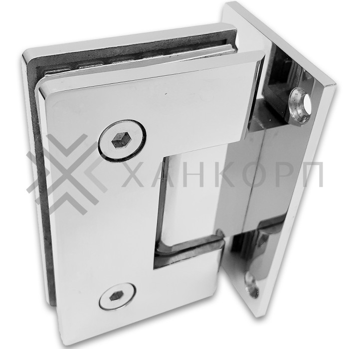 Петля Альфа α FDP-11 стена-стекло с центральным креплением, нержавейка/полированный