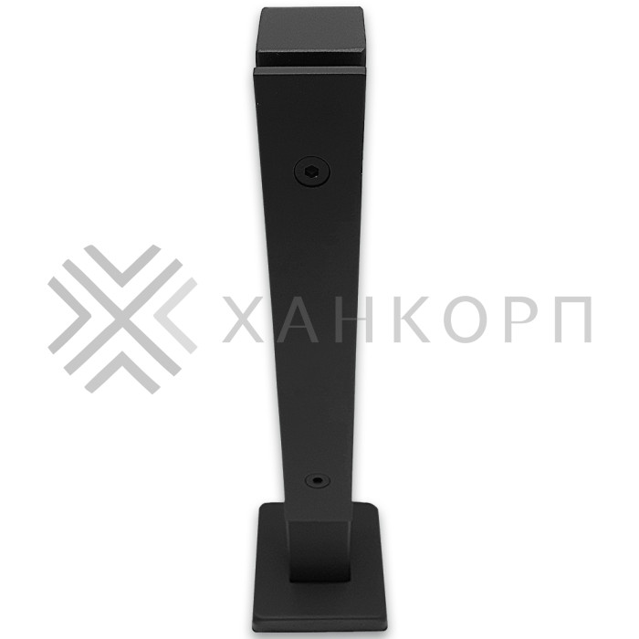 Стойка FOS-07 для стекла напольная 78х400 мм со сверлением, нержавейка/черный