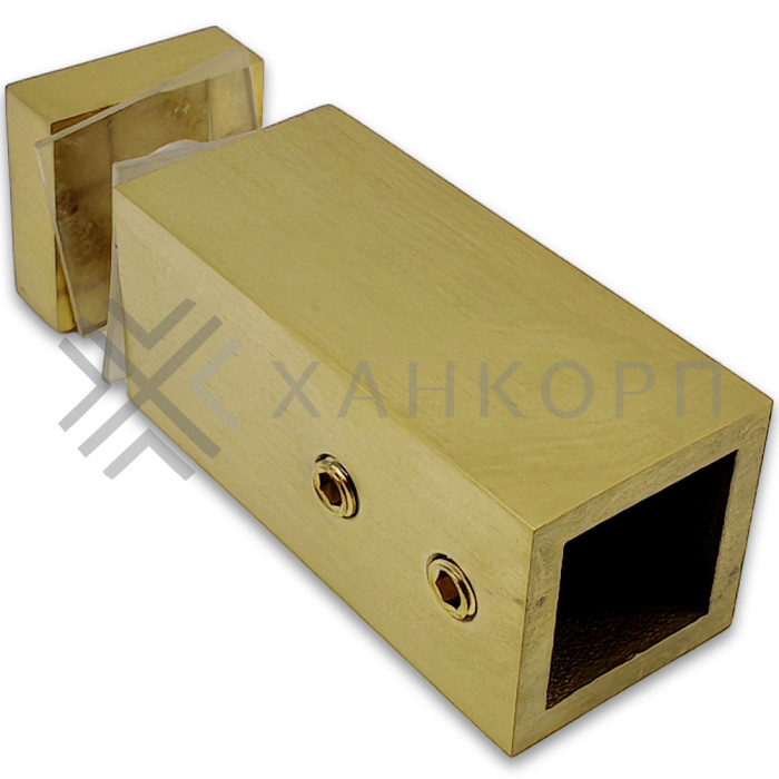 Крепление FDC-54 трубы 15х15 к стеклу, нержавейка/брашированное золото