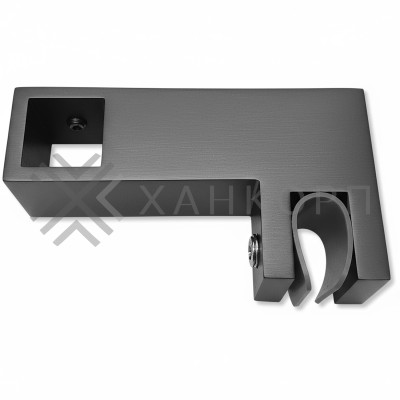 Держатель стекла FDC-55 сквозной 15х15 горизонтальный, нержавейка/оружейная сталь