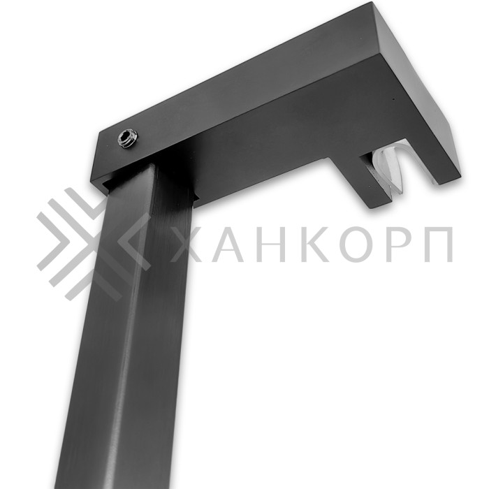 Держатель стекла FDC-55 сквозной 15х15 горизонтальный, нержавейка/оружейная сталь