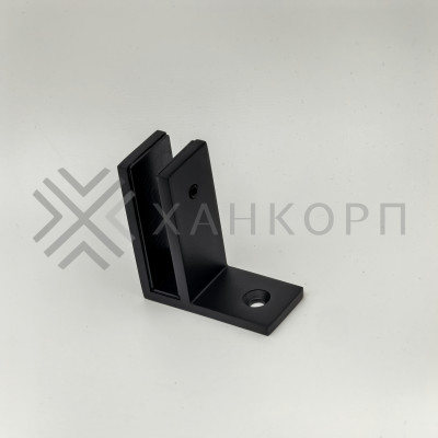 Крепление FKK-206, 70х65х30 мм стена-стекло 90°, нержавейка/черный