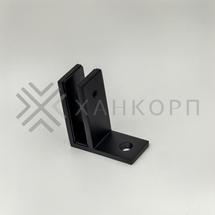 Крепление FKK-206, 70х65х30 мм стена-стекло 90°, нержавейка/черный