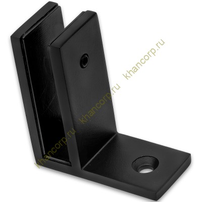 Крепление FKK-206, 70х65х30 мм стена-стекло 90°, нержавейка/черный