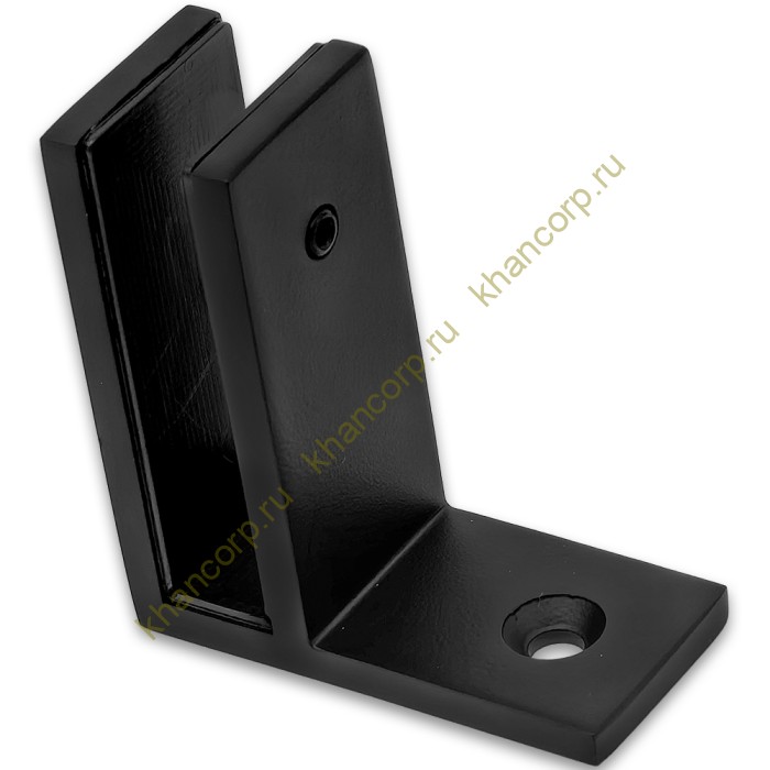 Крепление FKK-206, 70х65х30 мм стена-стекло 90°, нержавейка/черный