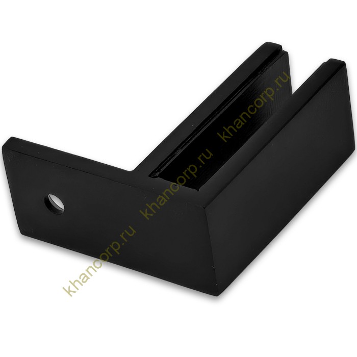 Крепление FKK-206, 70х65х30 мм стена-стекло 90°, нержавейка/черный