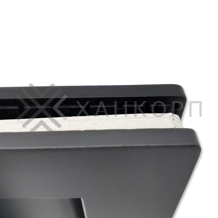 Петля Альфа α FDP-11 стена-стекло с центральным креплением, нержавейка/черный