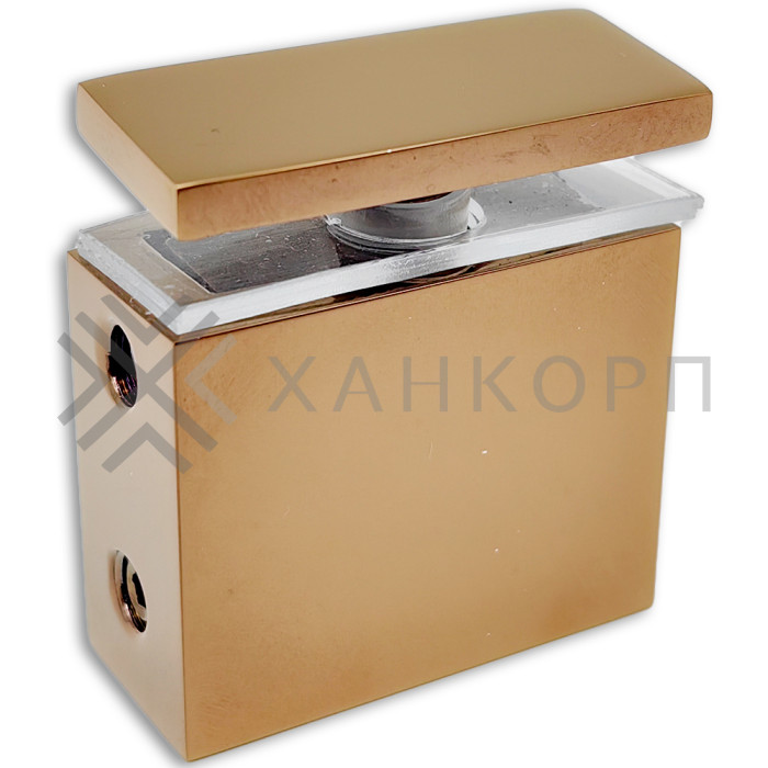 Крепление FDC-34 трубы 30х10 к стеклу, нержавейка/розовое золото