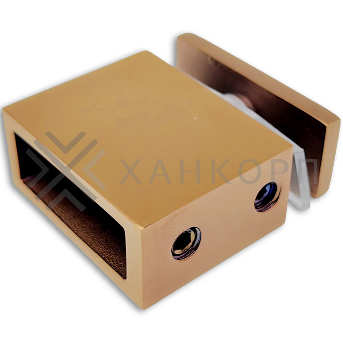 Крепление FDC-34 трубы 30х10 к стеклу, нержавейка/розовое золото