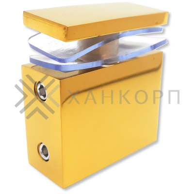 Крепление FDC-34 трубы 30х10 к стеклу, нержавейка/золото