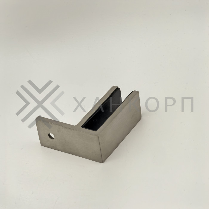 Крепление FKK-206, 70х65х30 мм стена-стекло 90°, нержавейка/матовый