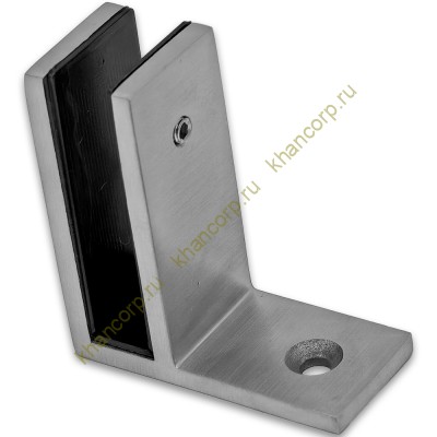 Крепление FKK-206, 70х65х30 мм стена-стекло 90°, нержавейка/матовый