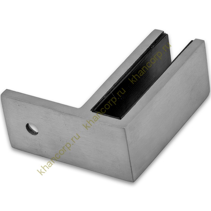 Крепление FKK-206, 70х65х30 мм стена-стекло 90°, нержавейка/матовый