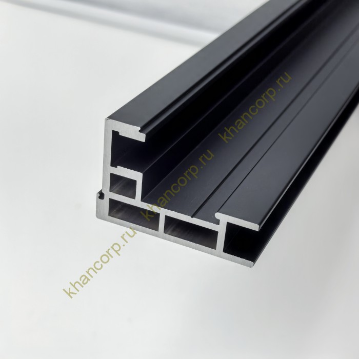 Раздвижная система FDS-113 на 2 двери с доводчиками, алюминий/черный