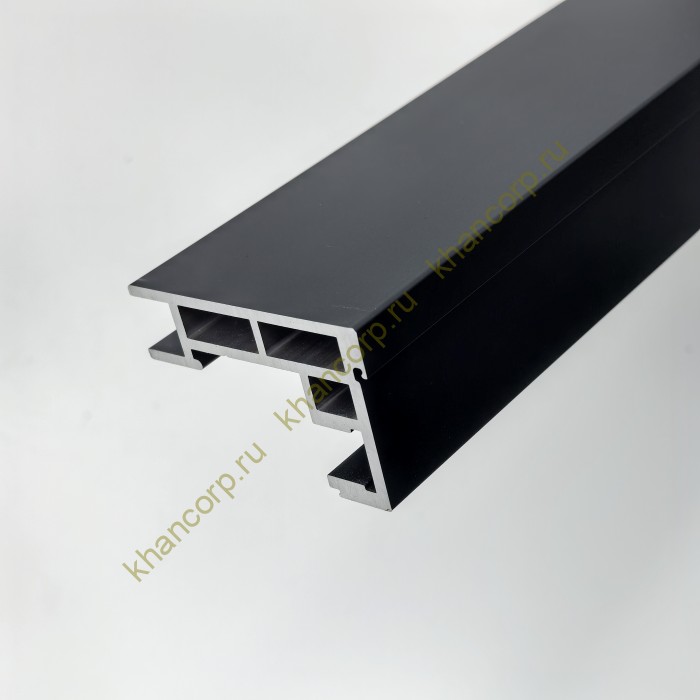 Раздвижная система FDS-113 на 2 двери с доводчиками, алюминий/черный