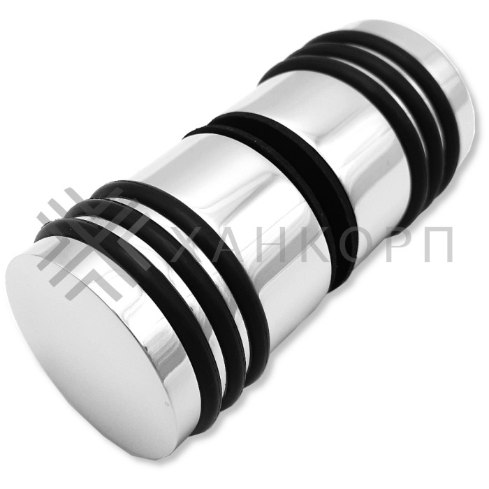 Ручка кноб Йота FDR-141 с одним резиновым торцом, латунь/хром