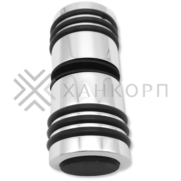 Ручка кноб Йота FDR-141 с одним резиновым торцом, латунь/хром