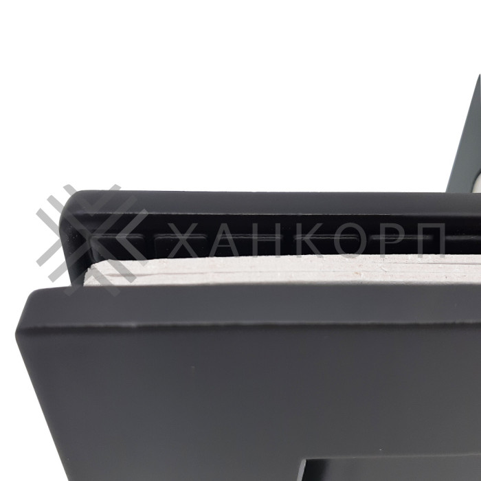 Петля Альфа α FDP-13 стекло-стекло 90˚ нержавейка/черный