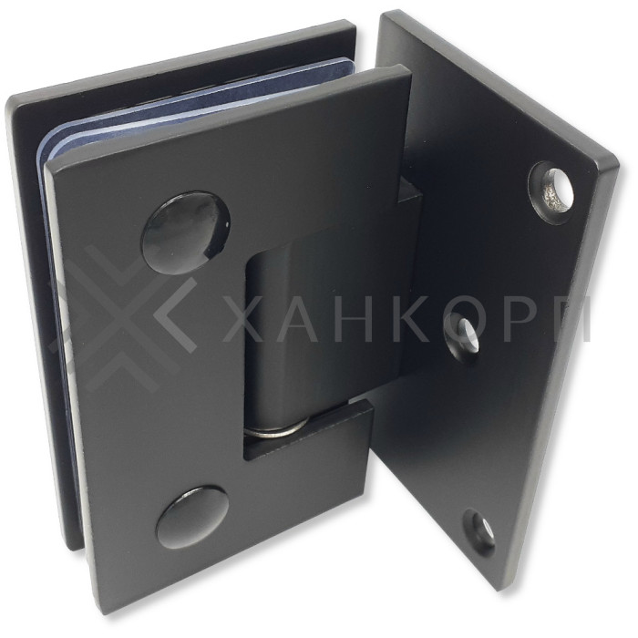 Петля Альфа α FDP-10E стена-стекло с боковым креплением, нержавейка/черный